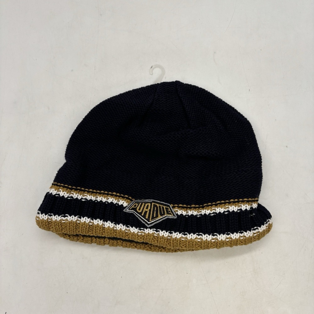 Purdue Boilermakers Beanie Winter Hat Uncuffed Knit One Size Fits All NCAA
